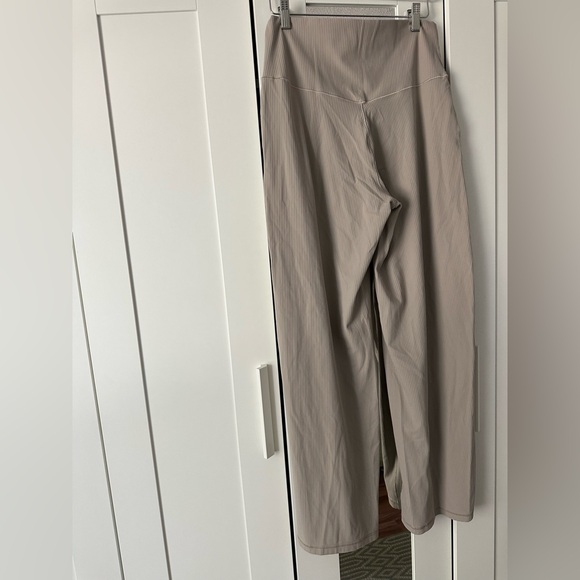 aerie Ribbed Wide-Leg Pants in Light Beige - Picture 6 of 7